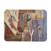  Wetenschapsstad, Victoriaans Steam Punk Magneet (Horizontaal)