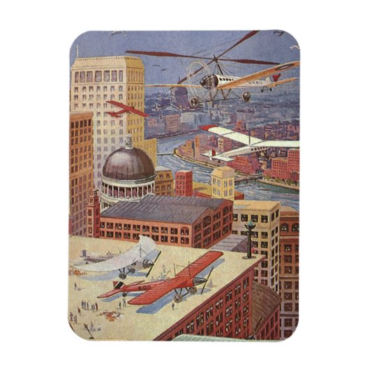  Wetenschapsstad, Victoriaans Steam Punk Magneet (Verticaal)