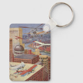  Wetenschapsstad, Victoriaans Steam Punk Sleutelhanger (Achterkant)