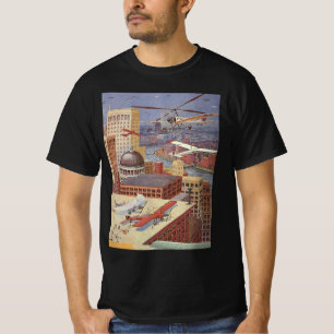  Wetenschapsstad, Victoriaans Steam Punk T-shirt
