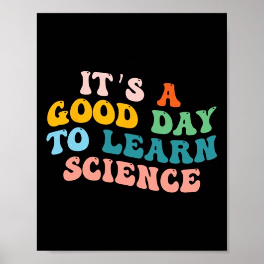 Wetenschapsstudent geeft een goede dag om wetensch poster (Voorkant)