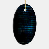 Wetenschapstechnologie Gegevens als Abstracte kuns Keramisch Ornament (Rechts)