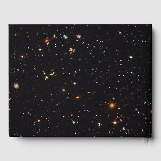 Wetenschapsthema met deep space foto gastenboek (Achterkant)