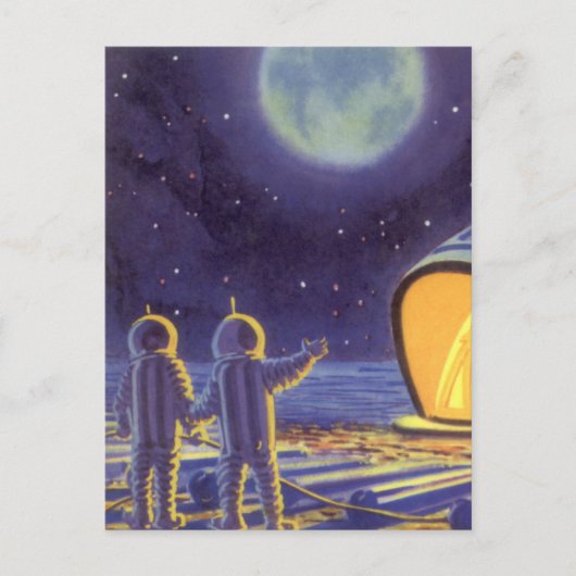  wetenschapstichting buitenaardse wezens op blauwe briefkaart (Voorkant)