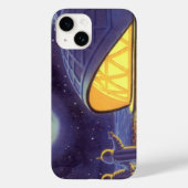  wetenschapstichting buitenaardse wezens op blauwe Case-Mate iPhone case (Achterkant)