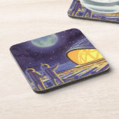 wetenschapstichting buitenaardse wezens op blauwe drankjes onderzetter (Linkerzijde)