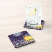wetenschapstichting buitenaardse wezens op blauwe drankjes onderzetter (Rechterzijde)