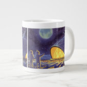  wetenschapstichting buitenaardse wezens op blauwe grote koffiekop (Voorkant rechts)