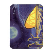 wetenschapstichting buitenaardse wezens op blauwe magneet (Verticaal)