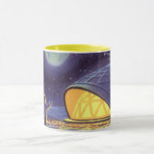 wetenschapstichting buitenaardse wezens op blauwe mok (Midden)