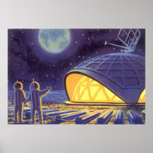  wetenschapstichting buitenaardse wezens op blauwe poster (Voorkant)