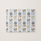 Wetenschapstypografische patroon legpuzzel (Horizontaal)