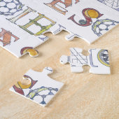 Wetenschapstypografische patroon legpuzzel (Zijkant)