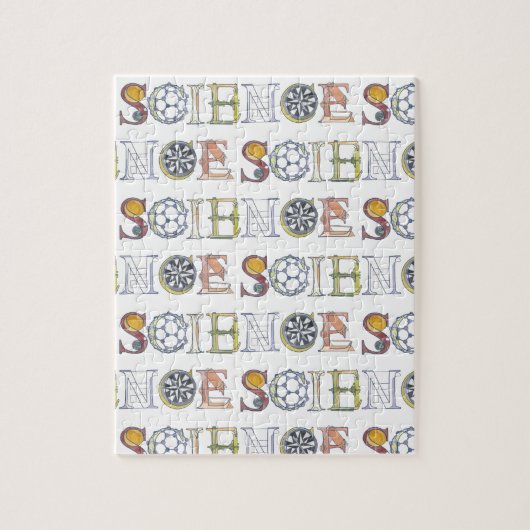 Wetenschapstypografische patroon legpuzzel (Verticaal)