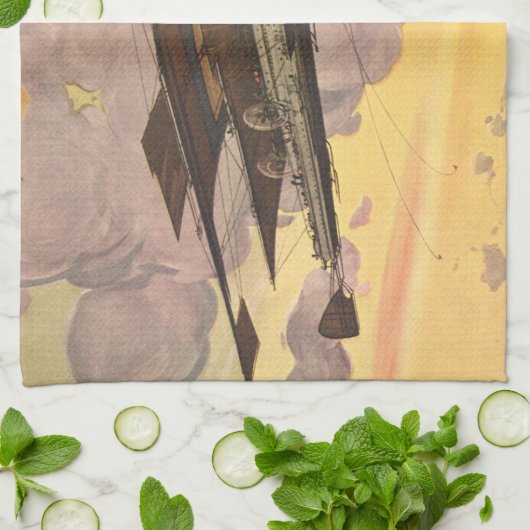  wetenschapsvlucht Seaplane Theedoek (Gevouwen)