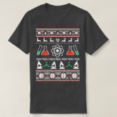 Wetenschapswetenschapper Ugly Sweater Funny Kerstm T-shirt (Design voorkant)
