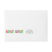 Wetenschapszaken Omwikkelbaar Adreslabel (Voorkant)