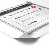 Wetgevende districten van de staat - Downstate Ill Poster (Hoek)