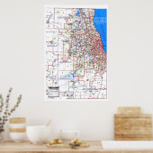 Wetgevende districten van de staat - Noordoost Ill Poster (Keuken)