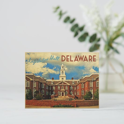 Wetgevende Hall Delaware Briefkaart (Staand voorkant)
