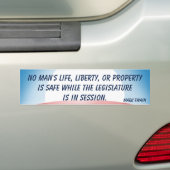 Wetgeving tijdens de zitting (Twain) Bumpersticker (Op auto)