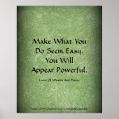 Wetgeving van rijkdom lijkt een krachtig groen Pos Poster (Voorkant)