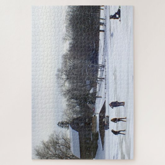 Wethersfield Cove in Winter, Old Wethersfield CT Legpuzzel (Verticaal)