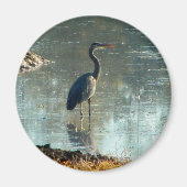 Wetland Blue Heron Magneet (Voorkant)