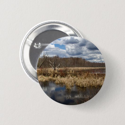 Wetland Cloudscape Ronde Button 5,7 Cm (Voorkant /achterkant)