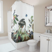 Wetland Collage Vods Audubon Shower Curtain Douchegordijn (In situ)