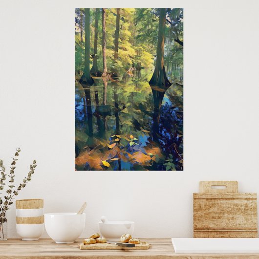 Wetland Reflecties Art Poster (Keuken)