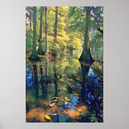 Wetland Reflecties Art Poster