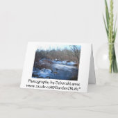 Wetland vijvers in de winter: Happy Birthday Kaart (Achterkant)