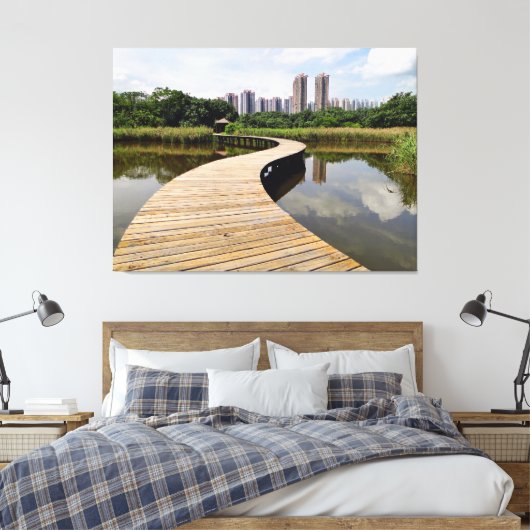 Wetlands Boardwalk Canvas Afdruk (Insitu (Slaapkamer))