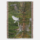 Wetlands vogels Wildlife Herons Throw Blanket Deken (Voorkant Verticaal)