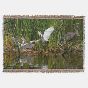 Wetlands vogels Wildlife Herons Throw Blanket Deken