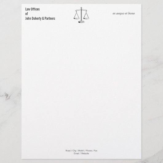 WETSBUREAUS | Elegant Classy Briefhoofd Sjabloon (Voorkant)