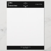 WETSBUREAUS | Klaszwart en wit Gepersonaliseerd Briefhoofd (Voorkant)