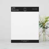 WETSBUREAUS | Klaszwart en wit Gepersonaliseerd Briefhoofd (Staand voorkant)