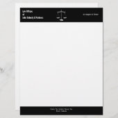 WETSBUREAUS | Klaszwart en wit Gepersonaliseerd Briefhoofd (Voorkant / Achterkant)