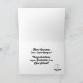 Wetschool Afstuderen, dochter, Humor Kaart (Binnen)