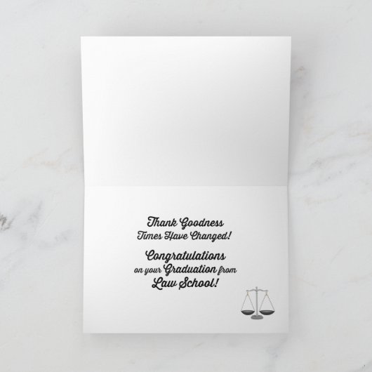 Wetschool Afstuderen, dochter, Humor Kaart (Binnen)