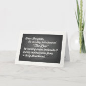 Wetschool Afstuderen, dochter, Humor Kaart (Voorkant)