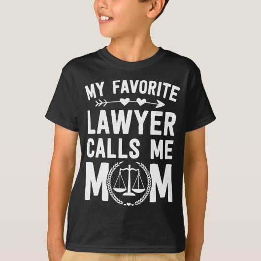 Wetschool Afstuderen Favoriet Lawyer Mam Moeder T-shirt (Voorkant)
