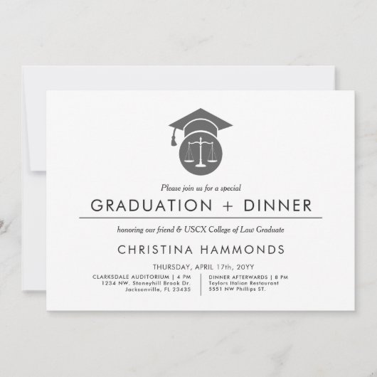 Wetschool-Afstuderen | Minimale uitnodiging (Voorkant)