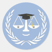 Wetschool-Afstuderen Ronde Sticker (Voorkant)