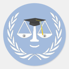 Wetschool-Afstuderen Ronde Sticker