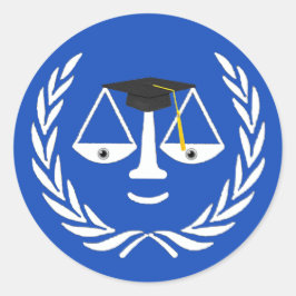 Wetschool-Afstuderen Ronde Sticker