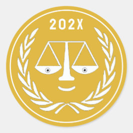 Wetschool-Afstuderen Ronde Sticker