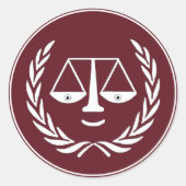 Wetschool-Afstuderen Ronde Sticker (Voorkant)